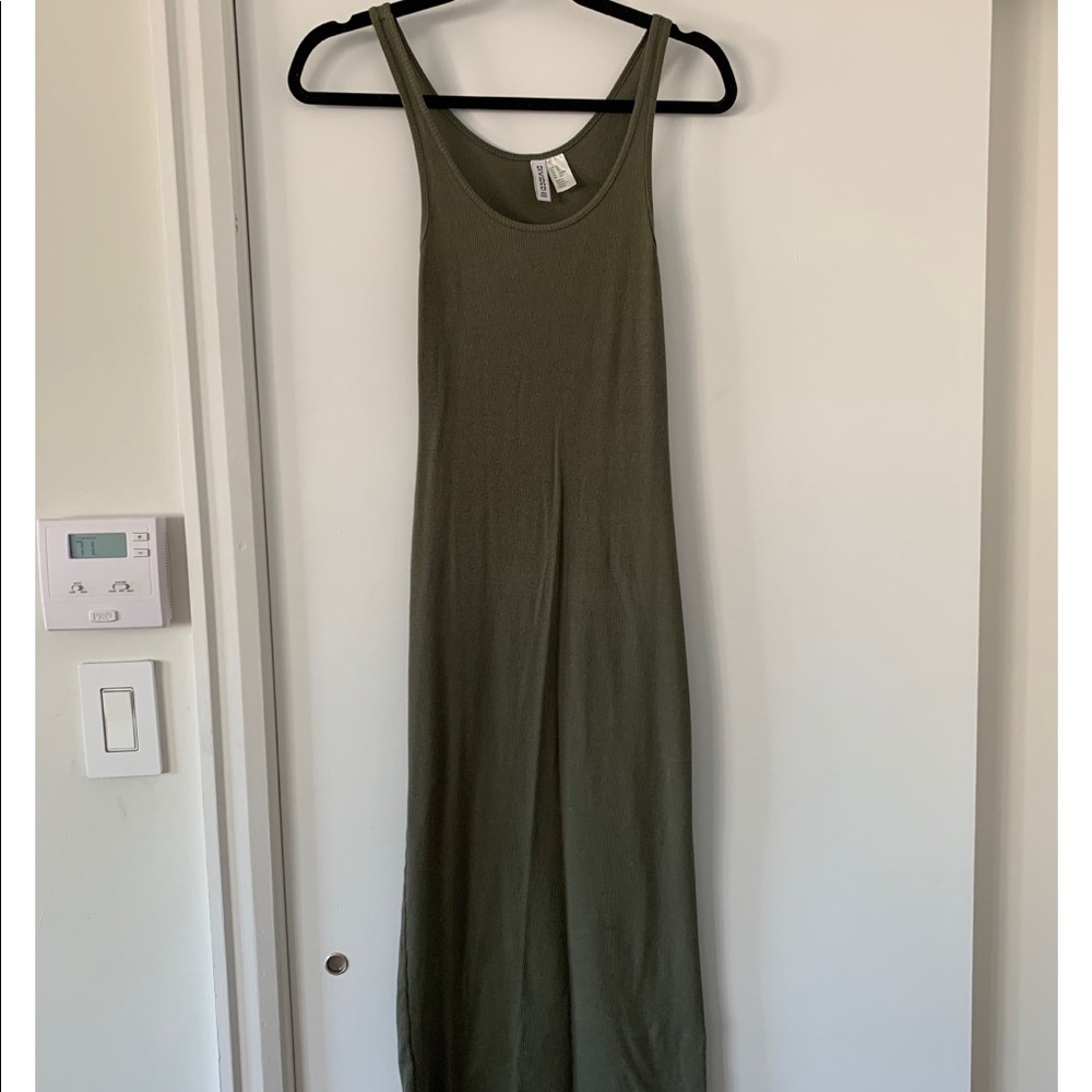 HM ARMY RIBBED MIDI DRESS